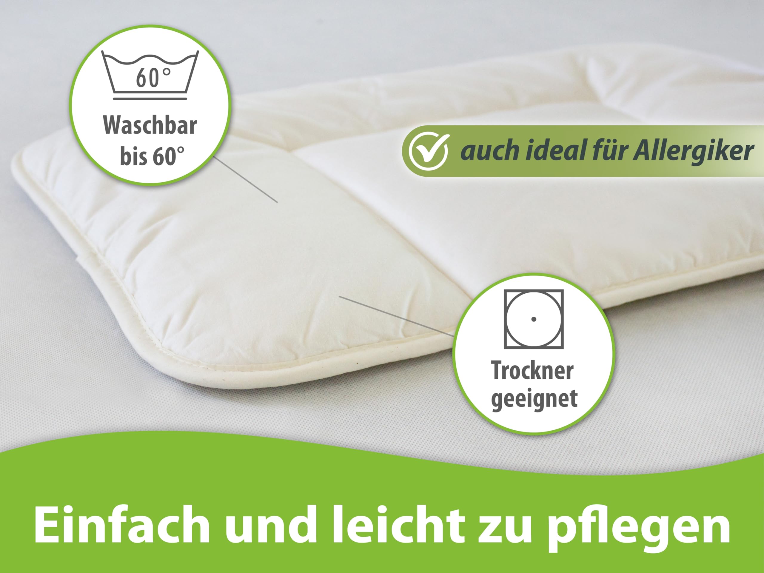 franknatur Kinderflachkissen 40x60 Bio Baumwolle Kopfkissen Nancy