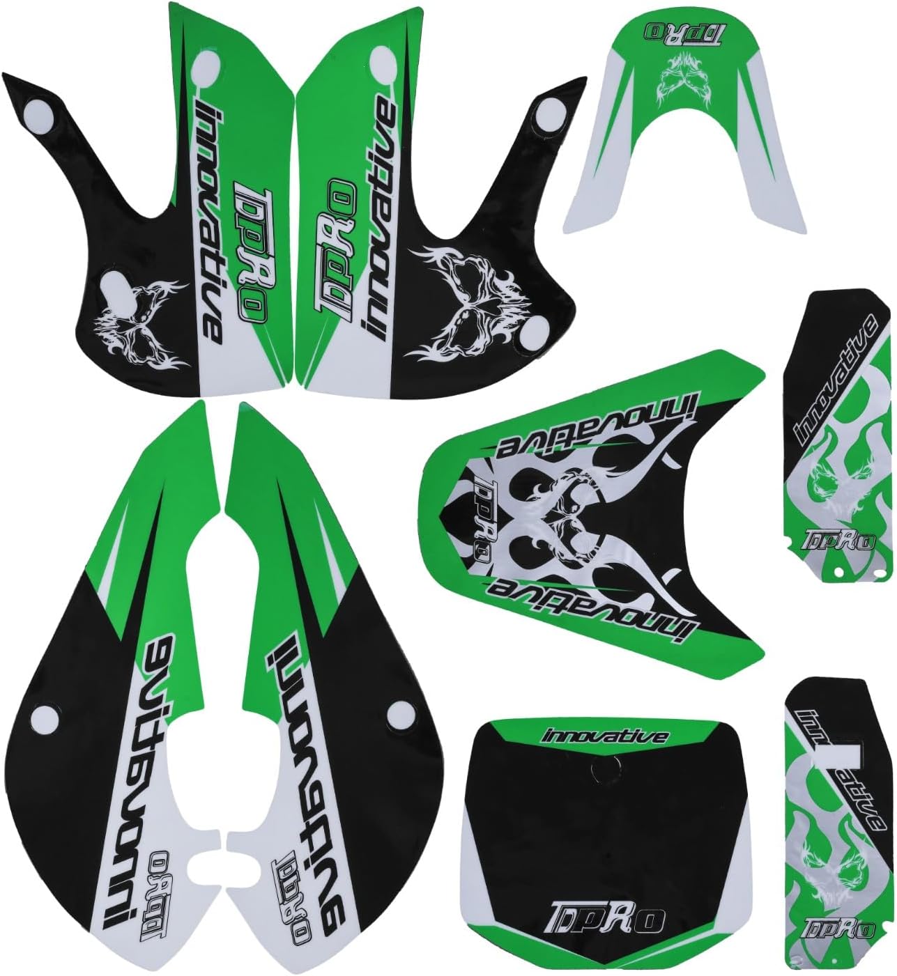Full Graphics Decals Stickers Kit for KLX110, KX65, KLX 110, KX 65 for DRZ110, RM65 Dirt Pit Bikes | Durable & Stylish Off-Road Stickers Motorcycle (KWTG079)