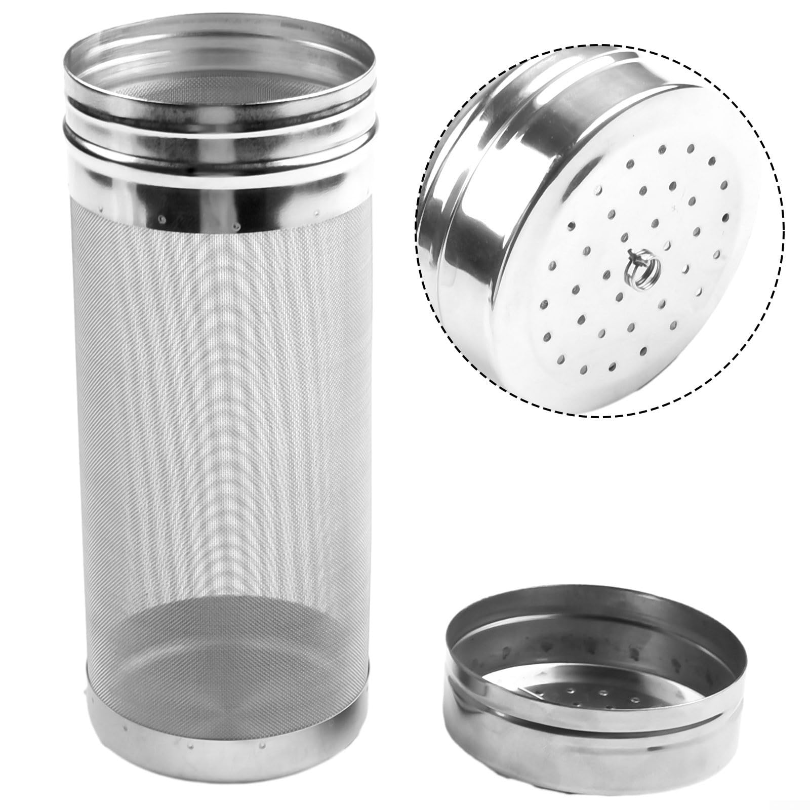 Filtre à Houblon En Acier Inoxydable 304 - Maille 300 µm, 7x29 Cm, Pour Brassage Bière