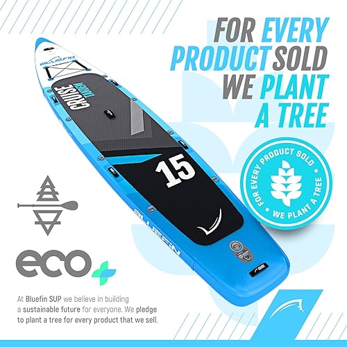 Miniatura 3 de Bluefin Cruise SUP Paquete  Tabla de remo inflable de pie  6 pulgadas de grosor  Remo de fibra de vidrio  Kit de conversión de kayak  Todos los