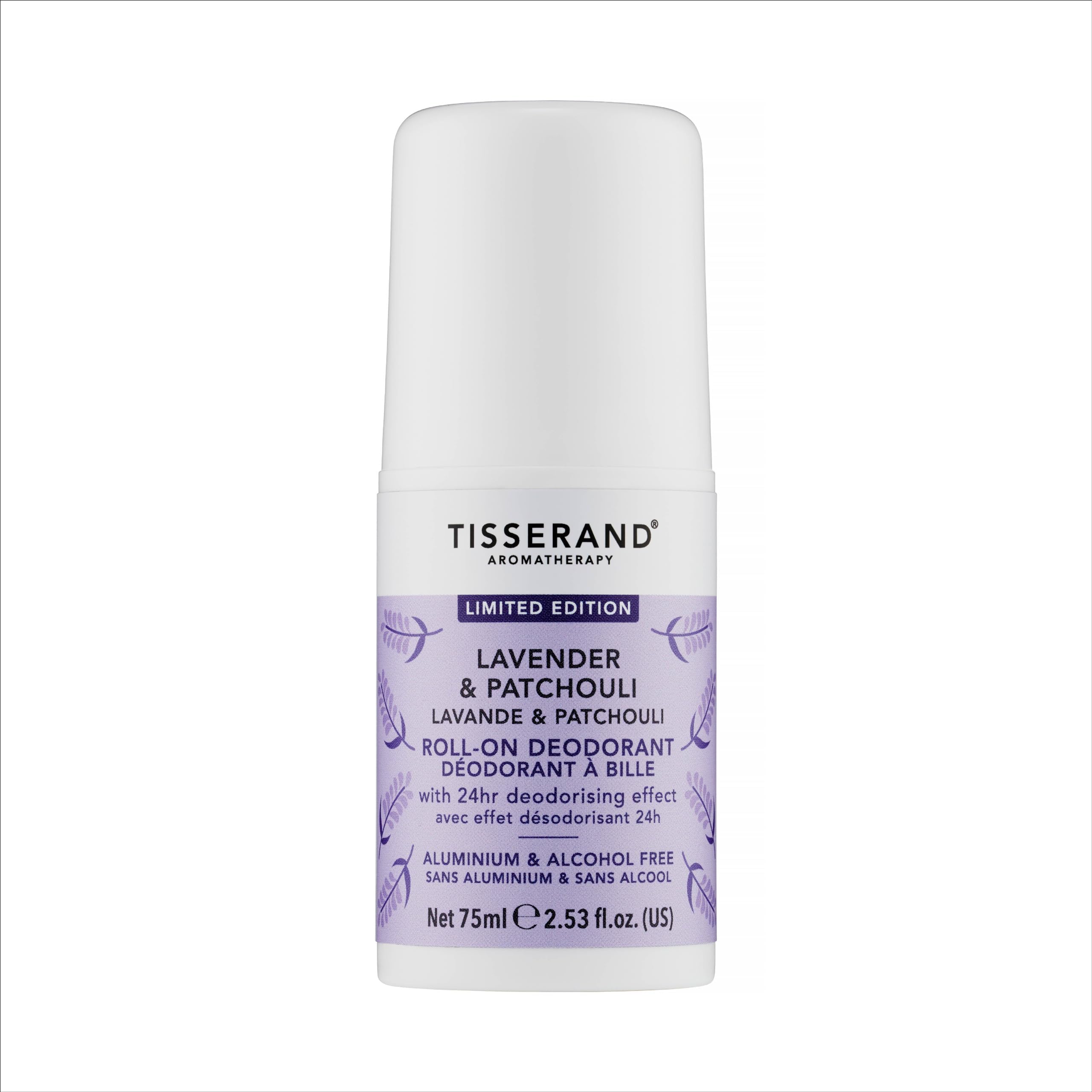 Natural Roll-On Deodorant - Lavender & Patchouli - Unisex - 75ml - Organic & Long-Lasting Protection - 1 x Deodorant Bottle