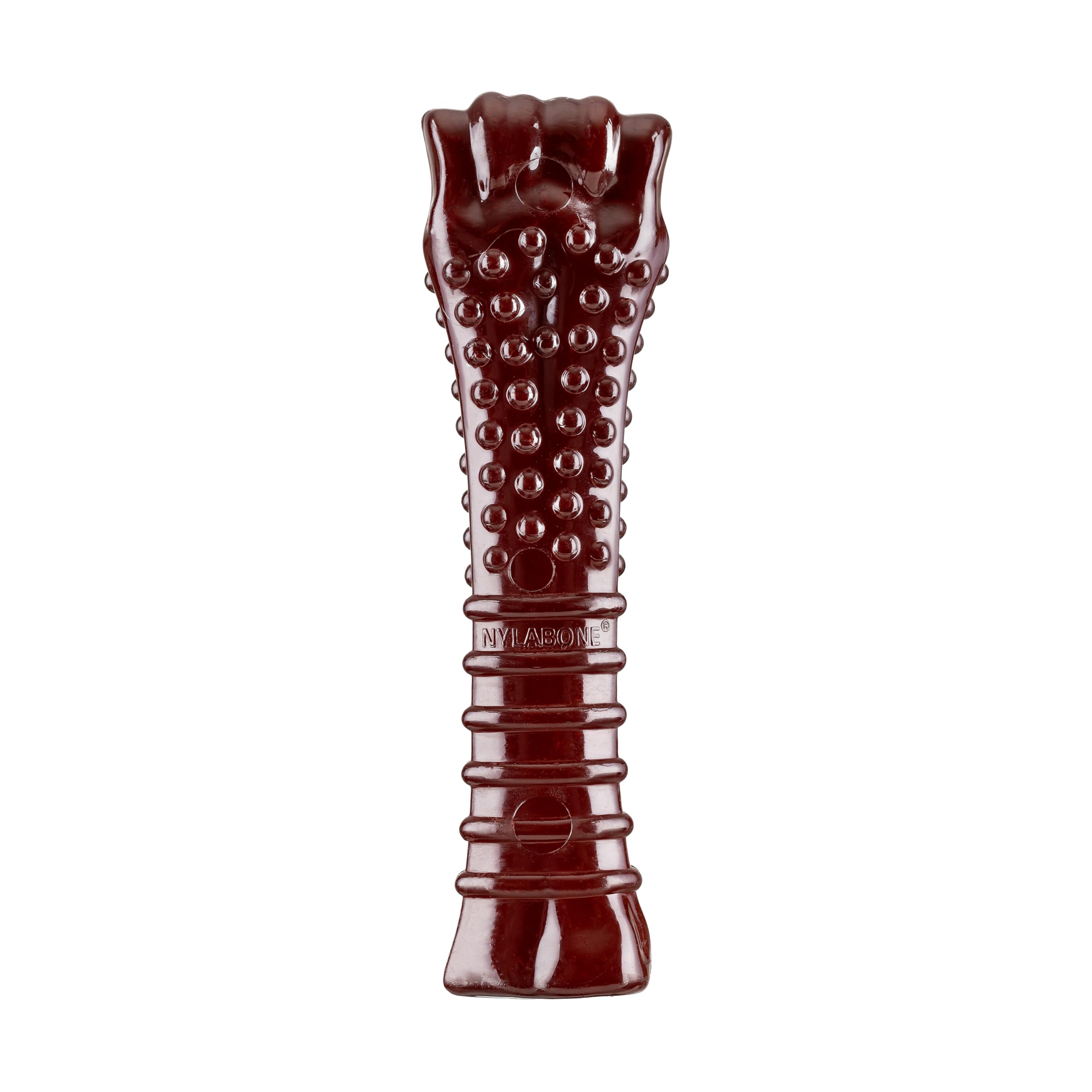 Nylabone, Basted Blast, bardzo silny efekt żucia, zabawka dla psa wykonana z wytrzymałego nylonu, kształt kości, trwała kość do żucia, smak: boczek i steki, bardzo duża, dla psów powyżej 23 kg