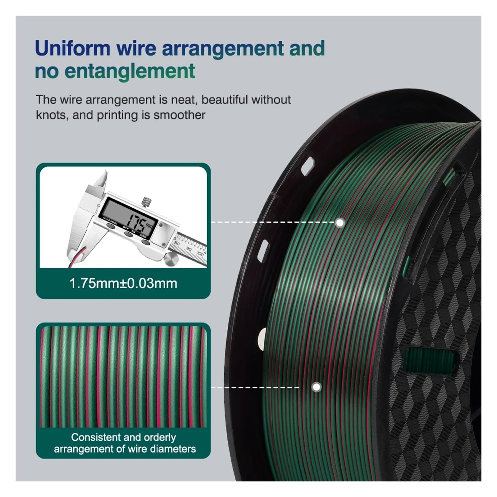 Filament do drukarki 3D Drukarka 3D Jedwabny filament PLA 1 kg 1,75 mm Kolorowe filamenty do materiałów drukarskich 3D (kolor: czerwony niebieski zielony)
