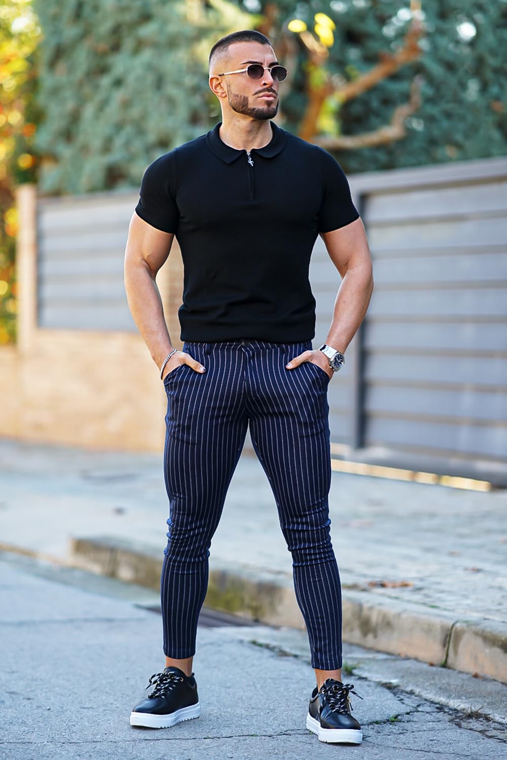 Amazon.com: GINGTTO: Stripe Chinos