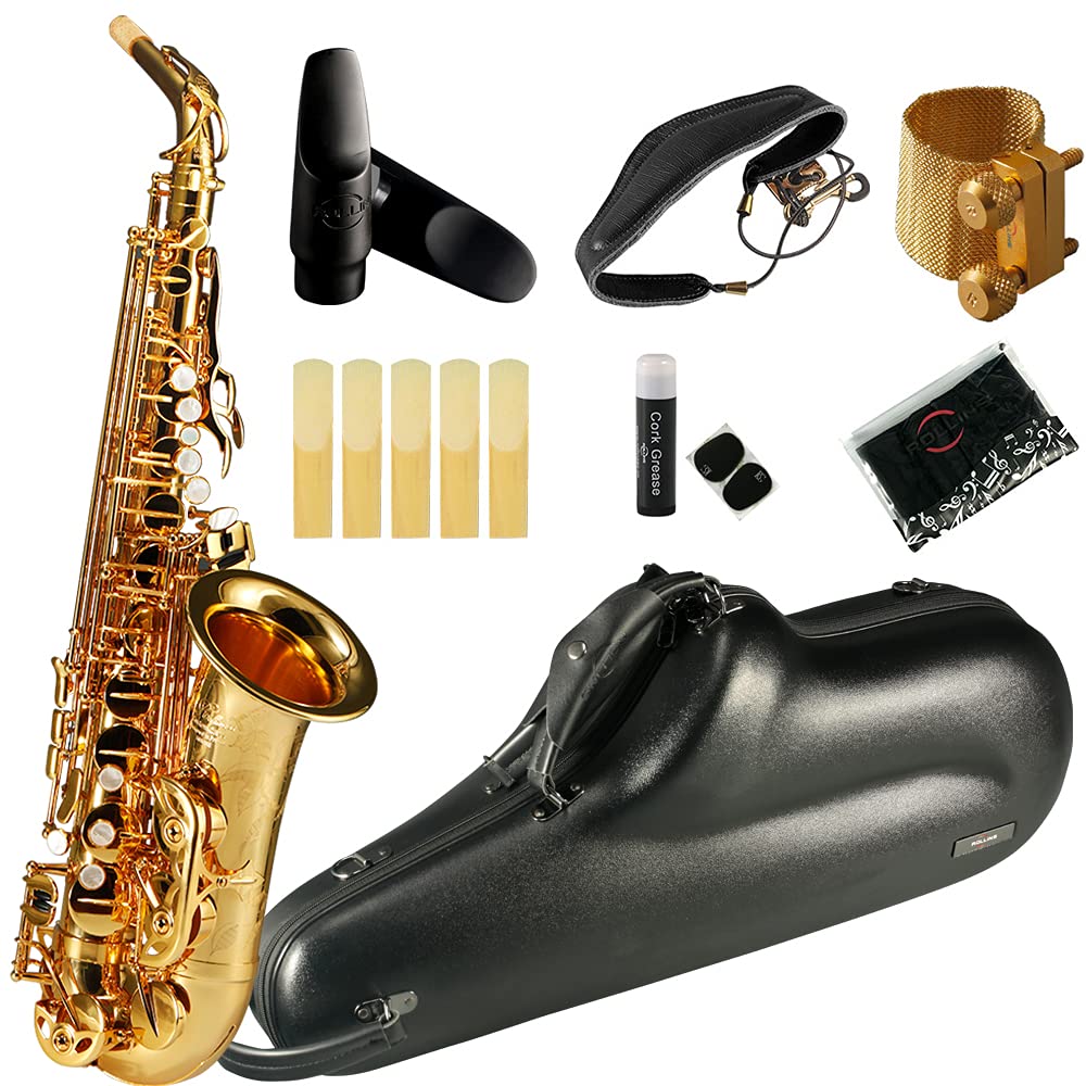 Rollins Saxophone alto RSA-X10,E flat Selmer 54-Key,Matière laiton, Or