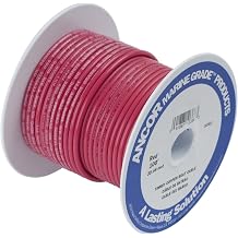Ancor 119505 Tinned Copper Battery Cable, 4/0 AWG 103mm2, Red - 50ft