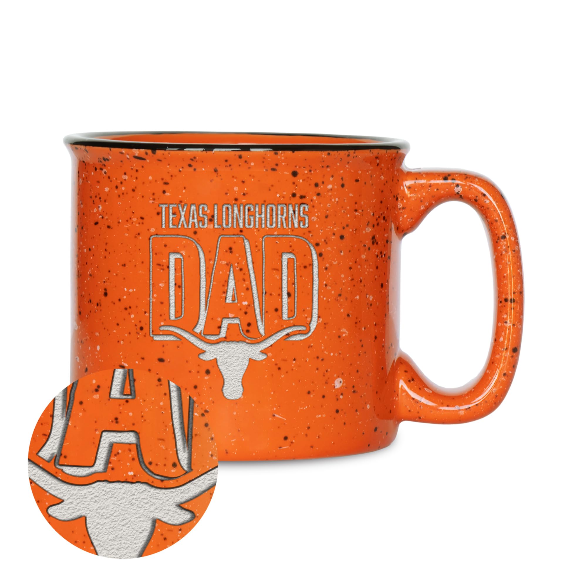 Tasse gravée au laser Texas Longhorns Rico Industries : l'élégance du métal