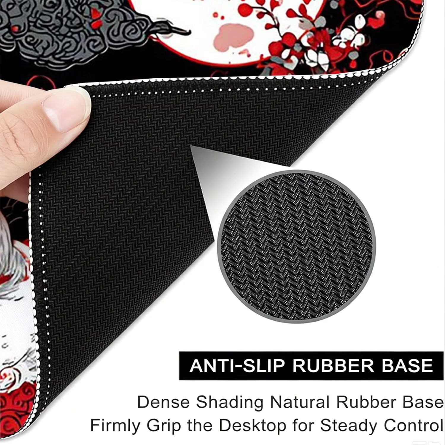 Tappetino Mouse Gaming XXL, Mousepad 1200x600x4mm animale Giappone 0x0-129 | Tappetino Scrivania con Base in Gomma Antiscivolo Bordi Cuciti per Computer, PC, Migliora la Precisione e la Velocità