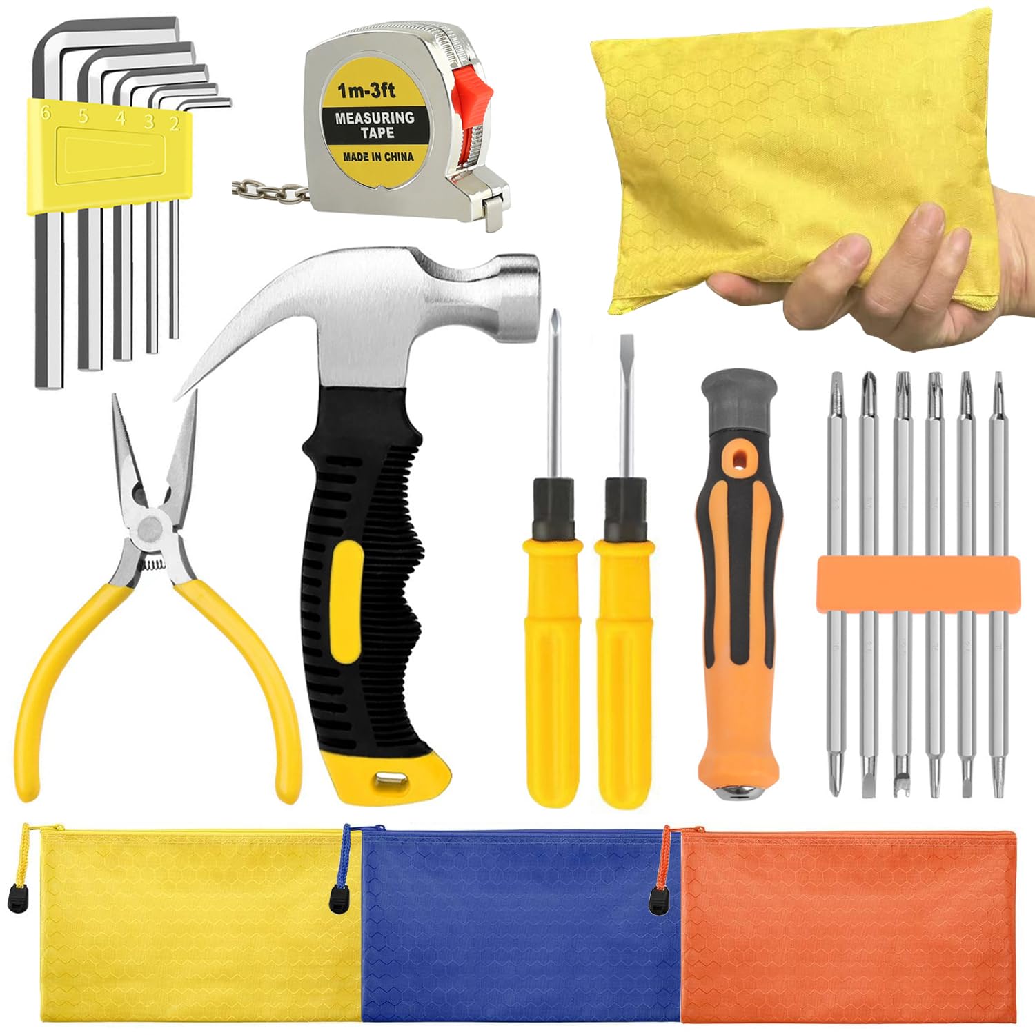 Mini Operation Tool Kit Bulk – Small Emergency Compact Tool Set for Beginners, DIY Projects, Home Maintenance, Office & Apartment Use – Perfect Men