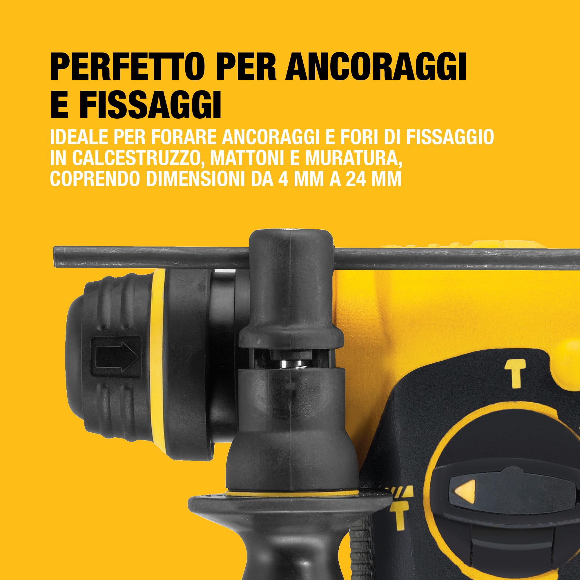 DEWALT Tassellatore a percussione SDS-Plus 18 V XR 24 mm Solo corpo macchina, DCH253N-XJ