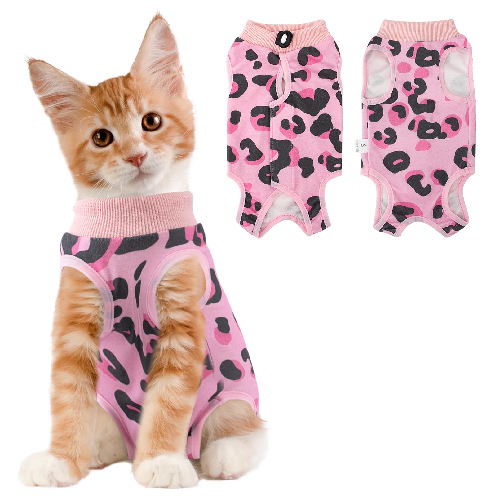 Coppthinktu Cat Recovery Suit Female, Breathable Cat Onesie After Surgery Female for Abdominal Wounds or Skin Diseases, Surgery Recovery Suit Kitten Surgical Onesie After Spay Wear Anti Licking — image 1