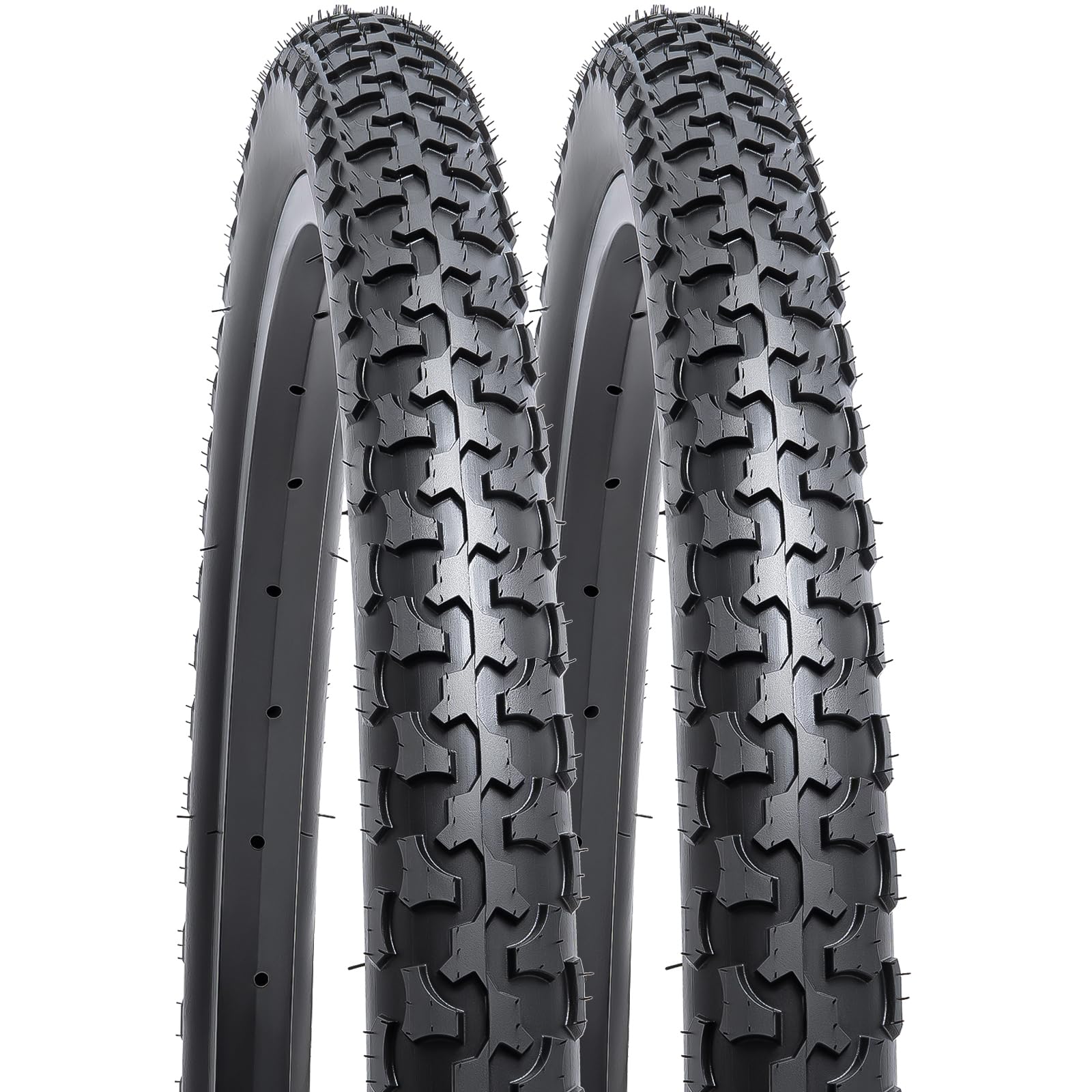 YunSCM 2PCS 24 Inch Mountain Bike Tyres 24x1.75 Tire 47-507 Compatible with Mountain Bike 24x1.75 24X1.75 Bike Bicycle Tyre