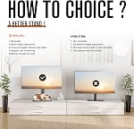 Universal TV Stand/Base Table Top TV Stand with Wall Mount for 27 to 55 inch 9 Level Height Adjustable, Heavy Duty Tempered Glass Base, Holds up to 88lbs Screens, HT06B-001