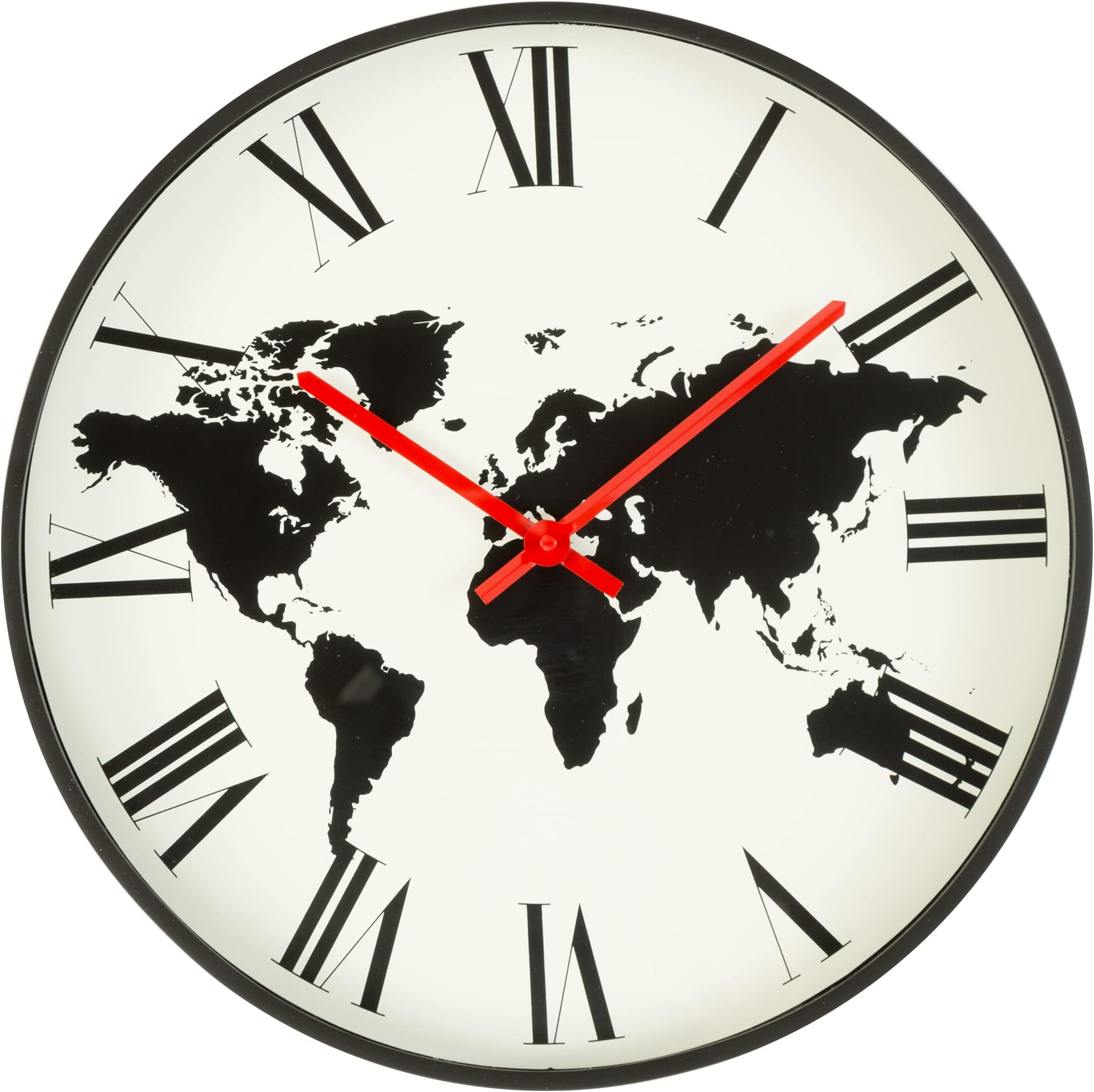 HGJDKSJ Mappa del Mondo da Parete, Orologio da Parete Moderno, Orologio Silenzioso, Orologio da Parete in Acrilico, Utilizzato per La Casa, L'Ufficio,74 * 34cm