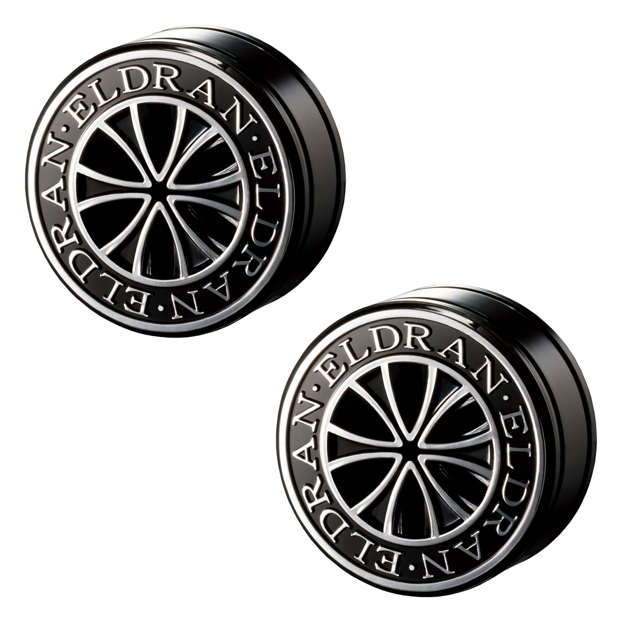 CARALL 3386 Harukido Car Air Freshener Elduran Glister Pack of 2 White Musk 0.09 oz (2.4 g) x 2 Tablets Clip Black 2 pcs