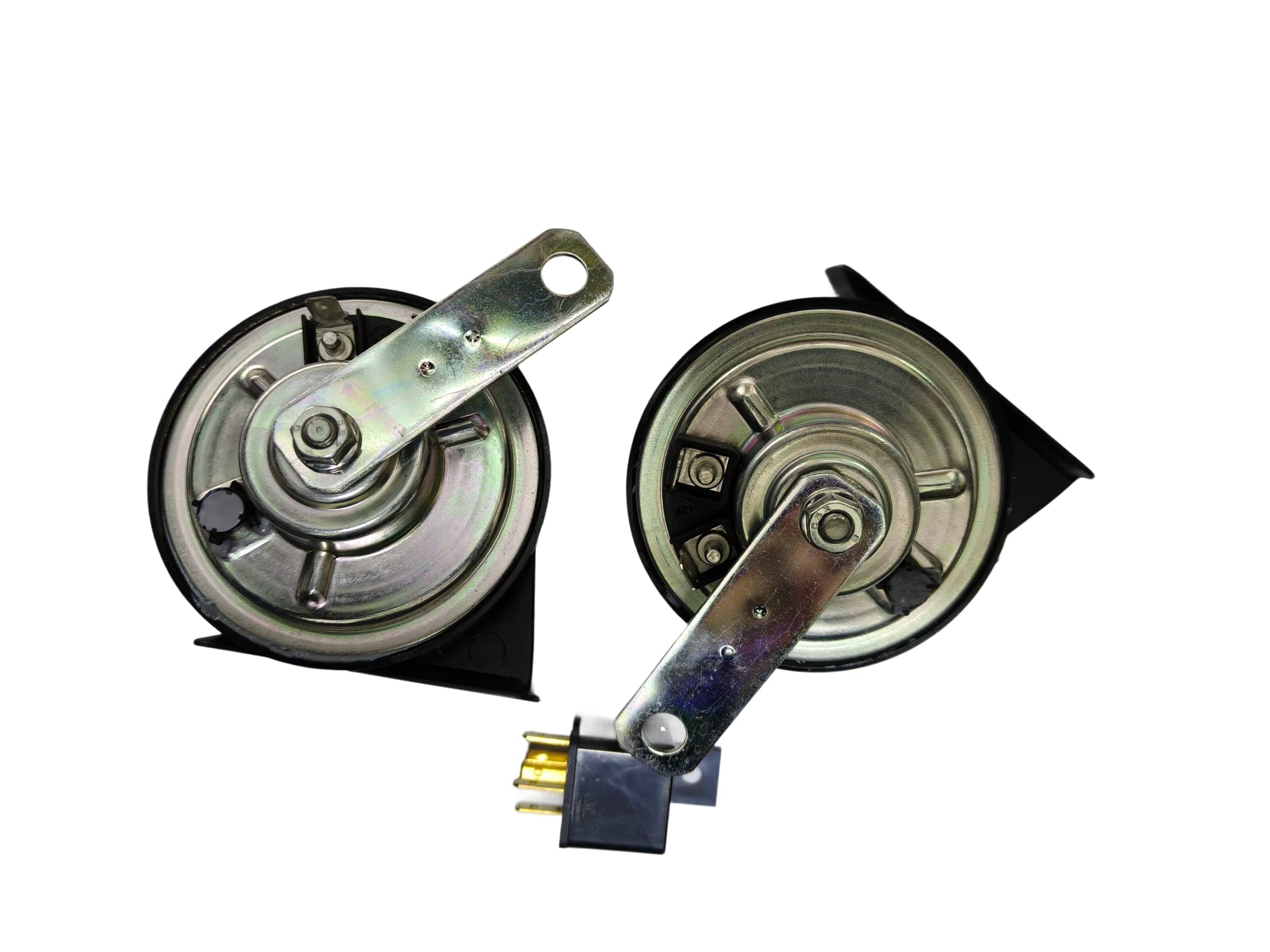 FIAMM AM80SX - Coppia di Trombe Clacson Bitonali Universali 12V per Auto, Moto e Furgoni - Set Completo con Relè e Staffe