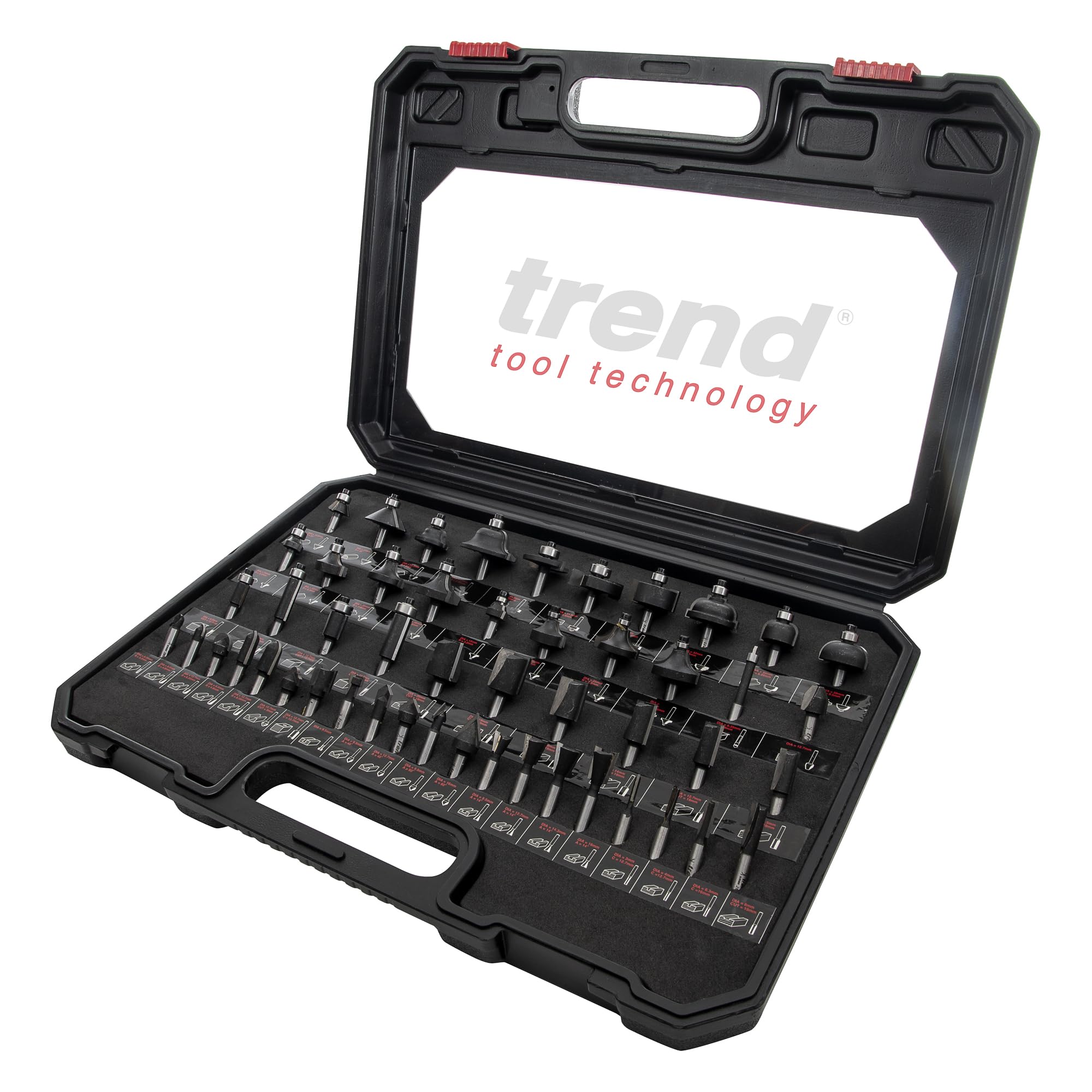 Trend 35 Piece Router Bit Starter Set, 1/2 Inch Shank, Tungsten Carbide Tipped, SET/SS35X1/2TC