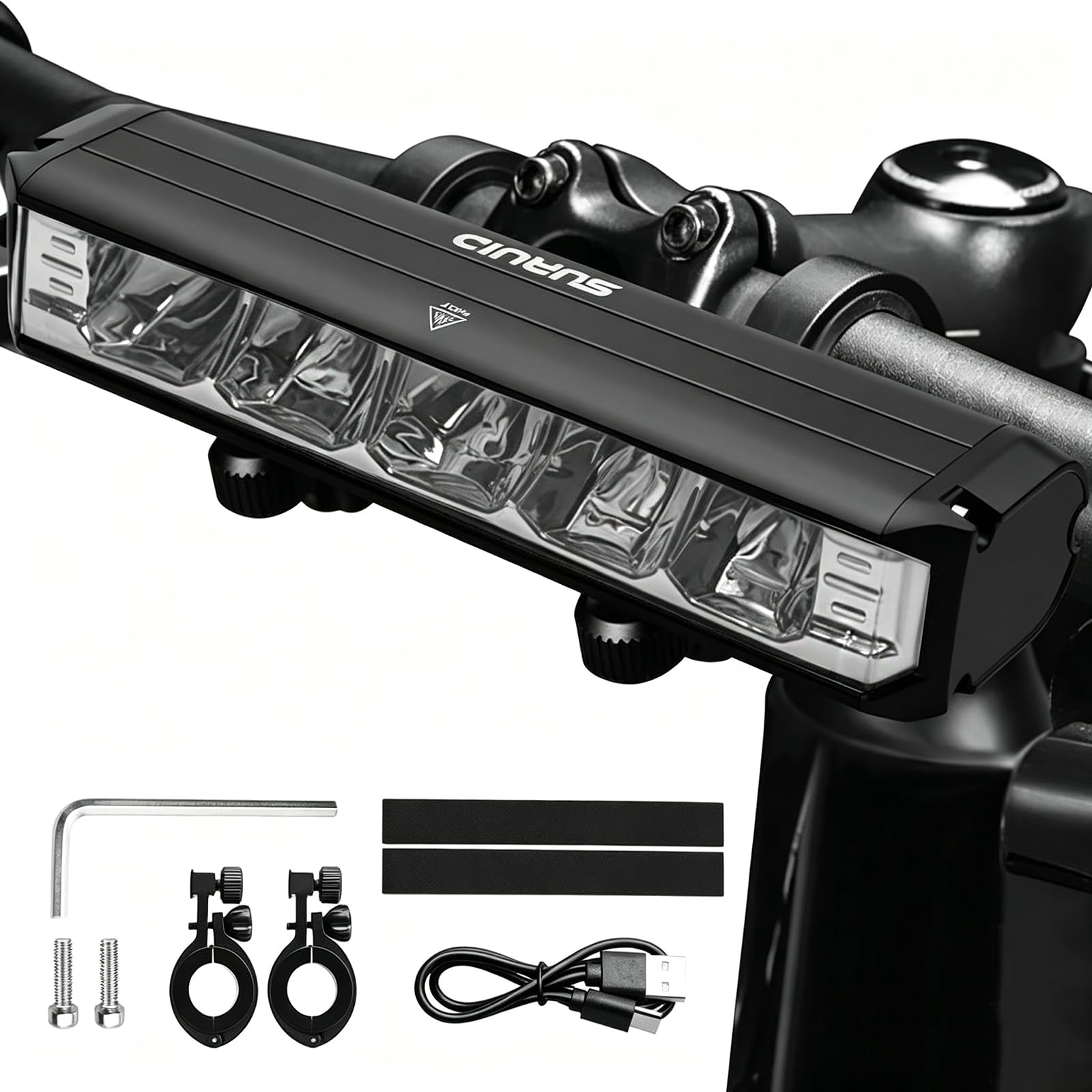 Suruid LED Bike Light - Super Bright & Rechargeable -11