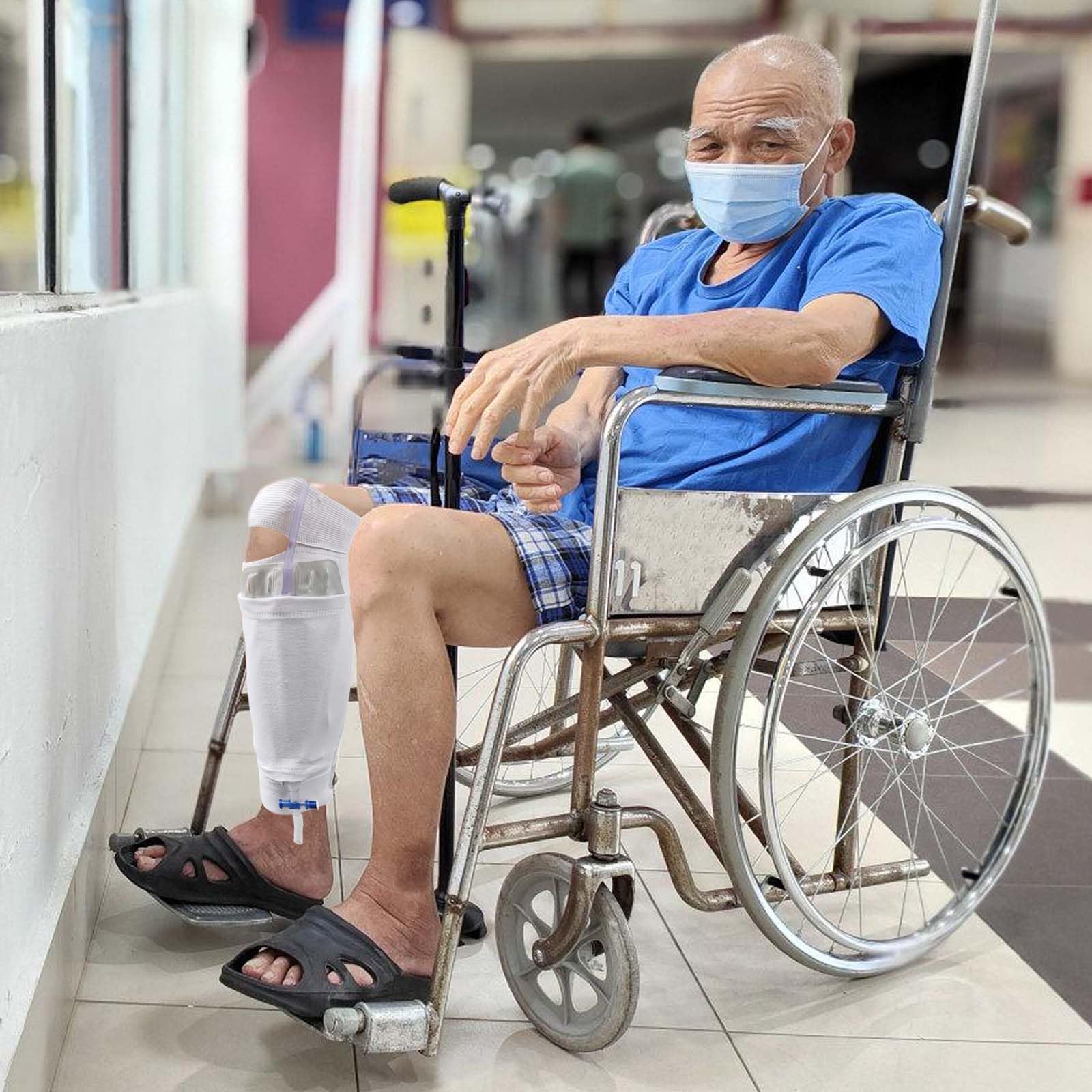 GOMETY - Soporte para bolsas de orina para catéter, para orina y orina, para incontinencia, bolsa de orina (M)