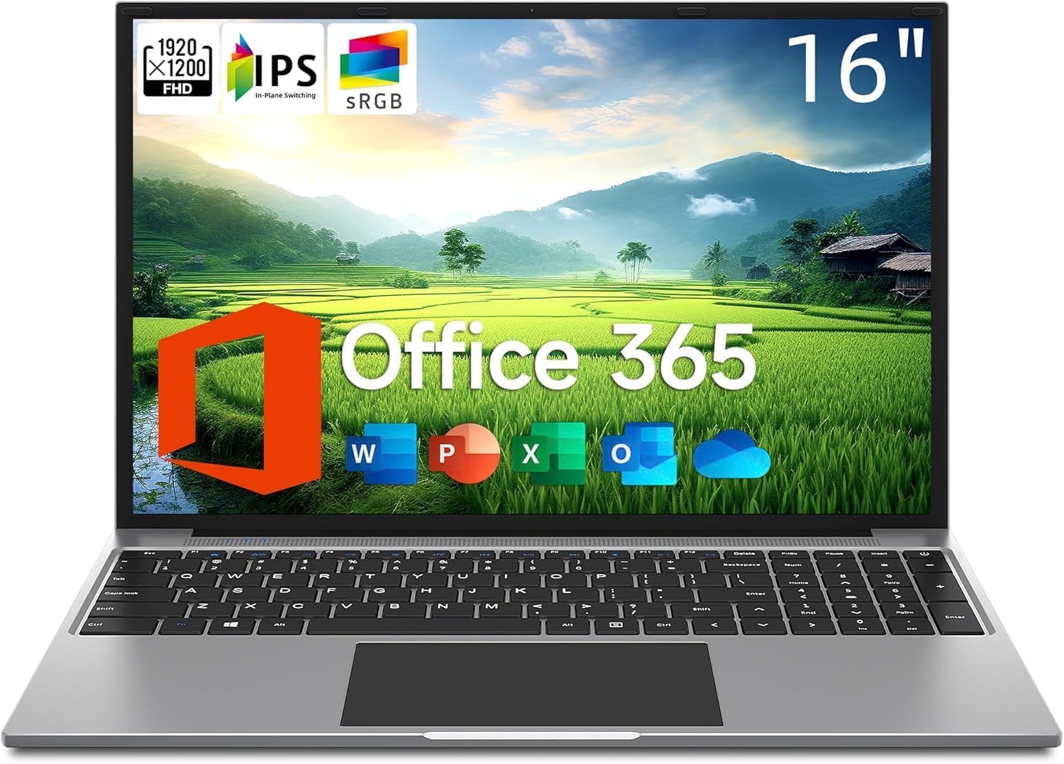 Jumper Laptop Computer, 16 Inch FHD Display, 5305U Processor, 12GB RAM, 640GB Storage, 1 Year 365, WiFi, USB-A&C, Cooling System, for Business and Students.