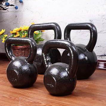 AGYH Kettlebells Cast Iron Kettlebells, Strength Training Fitness Equipment Lifting Ball Lifting Dumbbells, Black, 4kg/5kg/6kg/8kg/10kg/12kg/15kg/16kg/20kg/24kg (Size : 20kg/44.1lb)