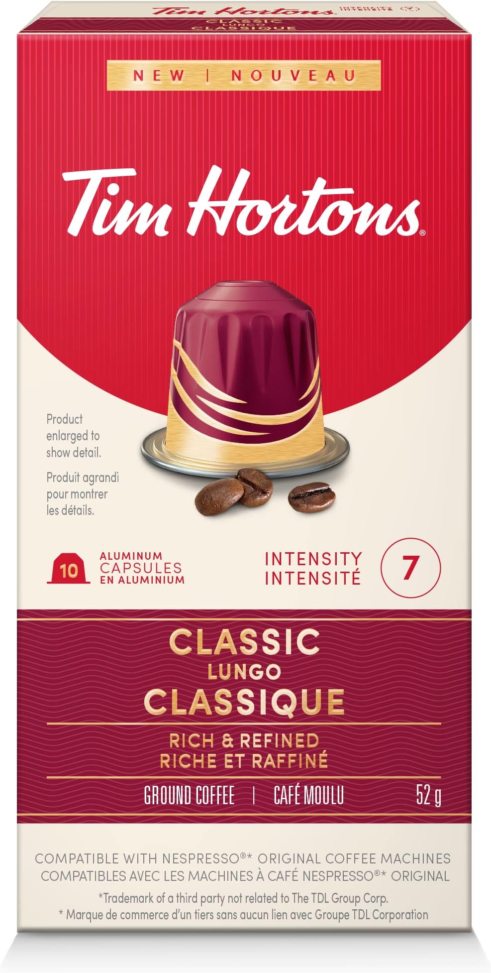 Tim Hortons Classic Lungo Capsules 52gm