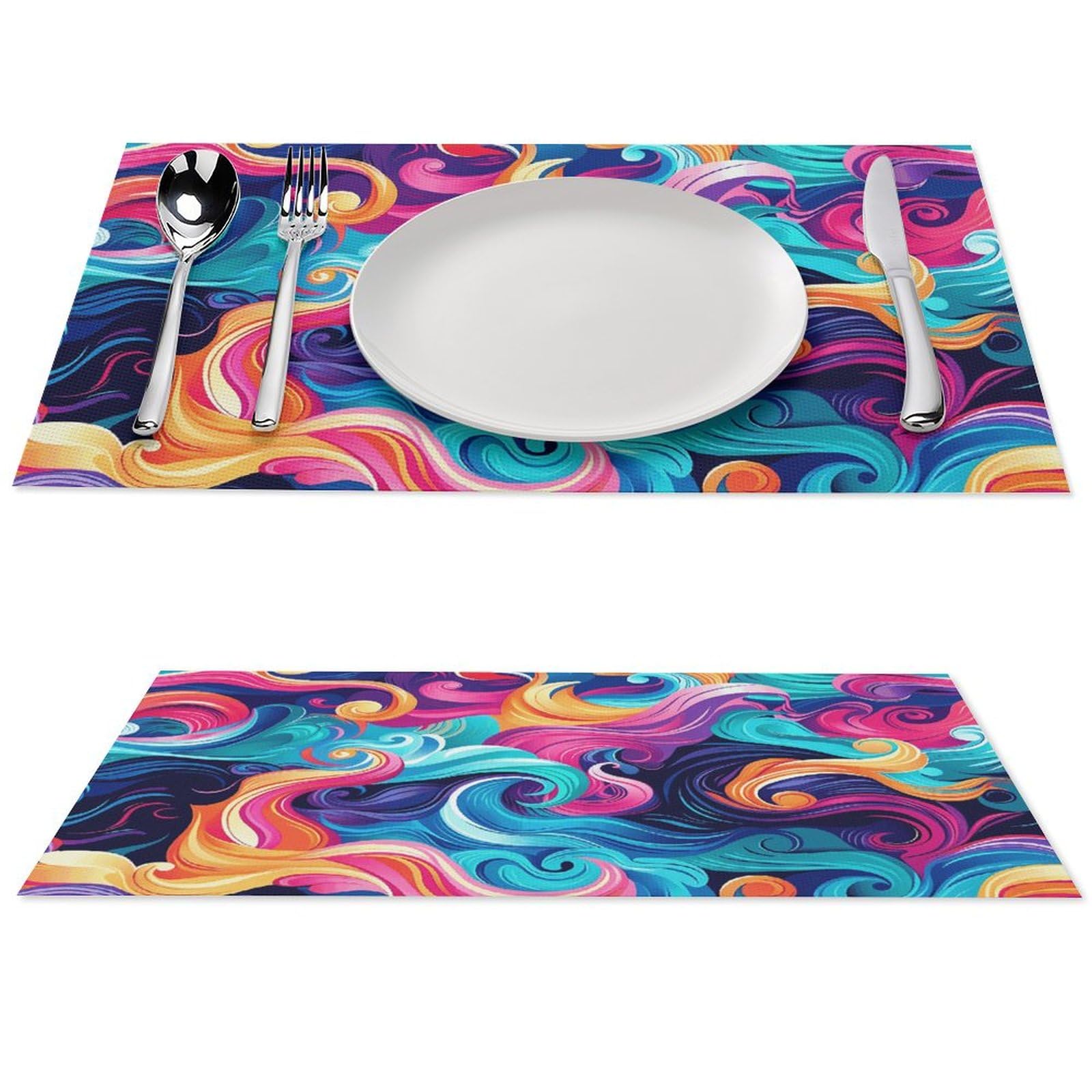 Sets de table antidérapants et résistants à la chaleur en PVC lavable
