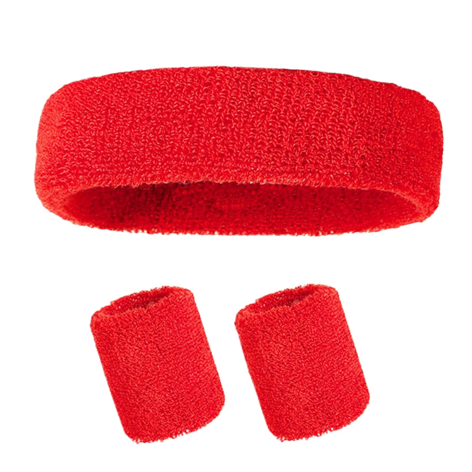 matumou Sweatband Set Sports Headband Wristband Set Terry Tennis Gymnastics Wristband Athletic Sweat Headband for Men Women