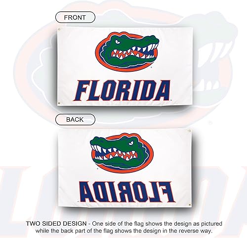 Miniatura 2 de Bandera de la Universidad de Florida UF Gators Banner 100% poliéster para interiores y exteriores, banderas de 3 x 5 pies (estilo S)