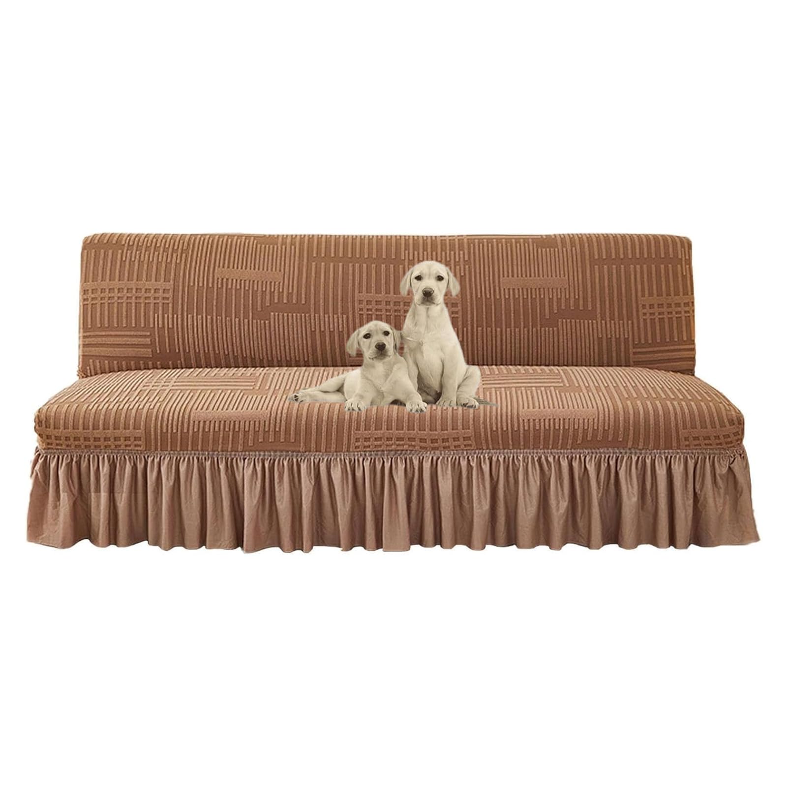 Housse de futon sans accoudoirs de qualité supérieure en tissu extensible