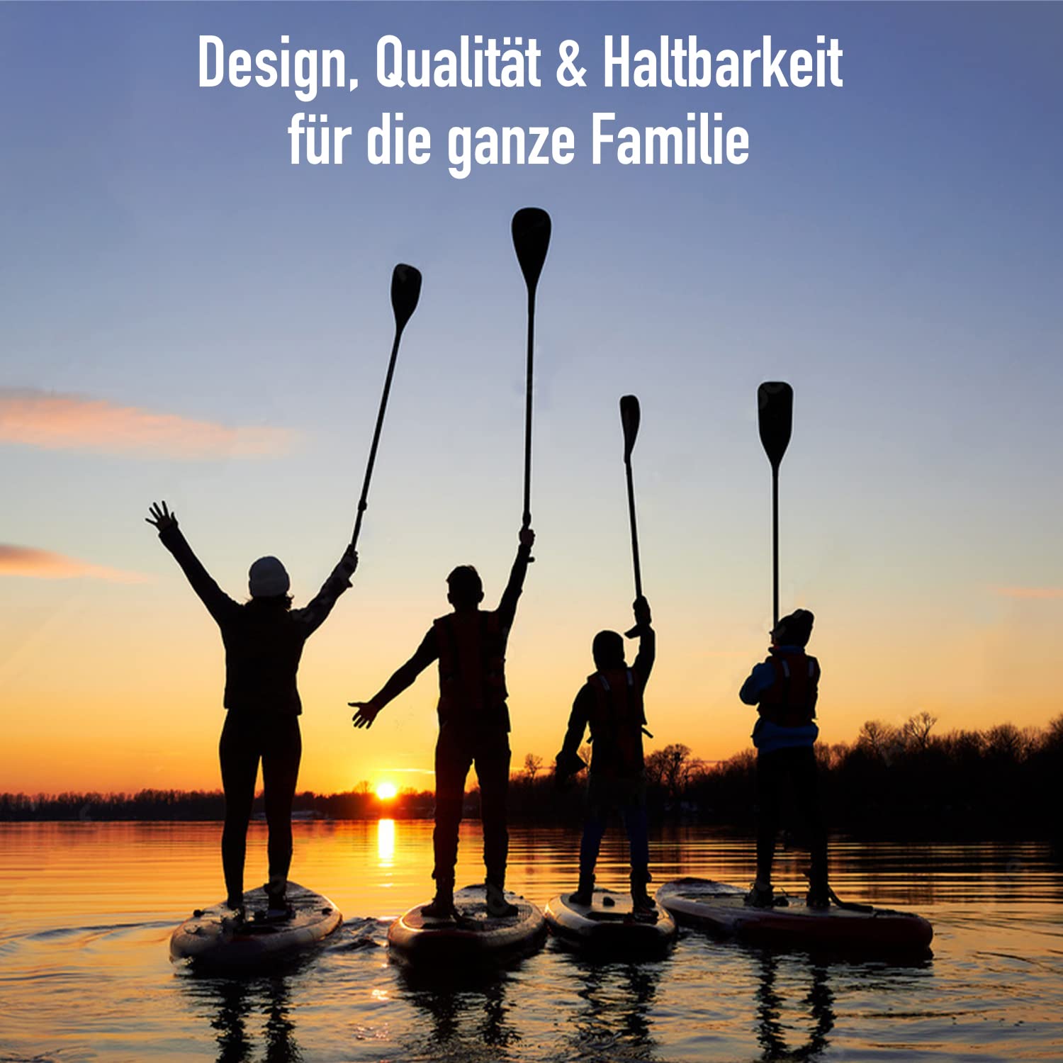 Planche de Stand up Paddling Exprotrek, Planche de Sup Gonflable, kit de Planche de Stand up Paddle, 6 Pouces avec pagaie et Accessoires complets (200KG Max)