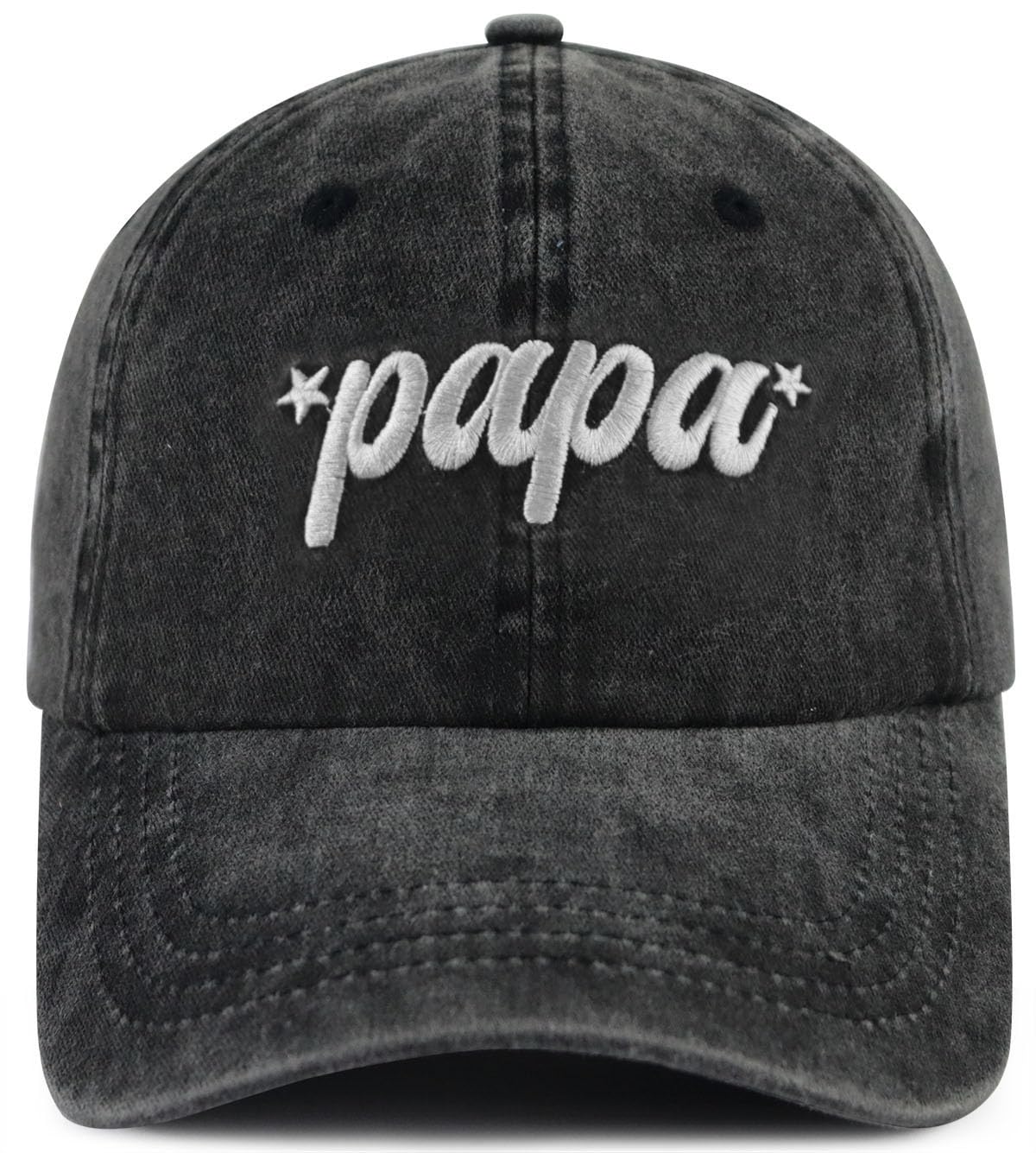 2PCS Papa and Mama Hats for Men Women Funny Adjustable Cotton Embroidered Mothers Fathers Day Dad Mom Baseball