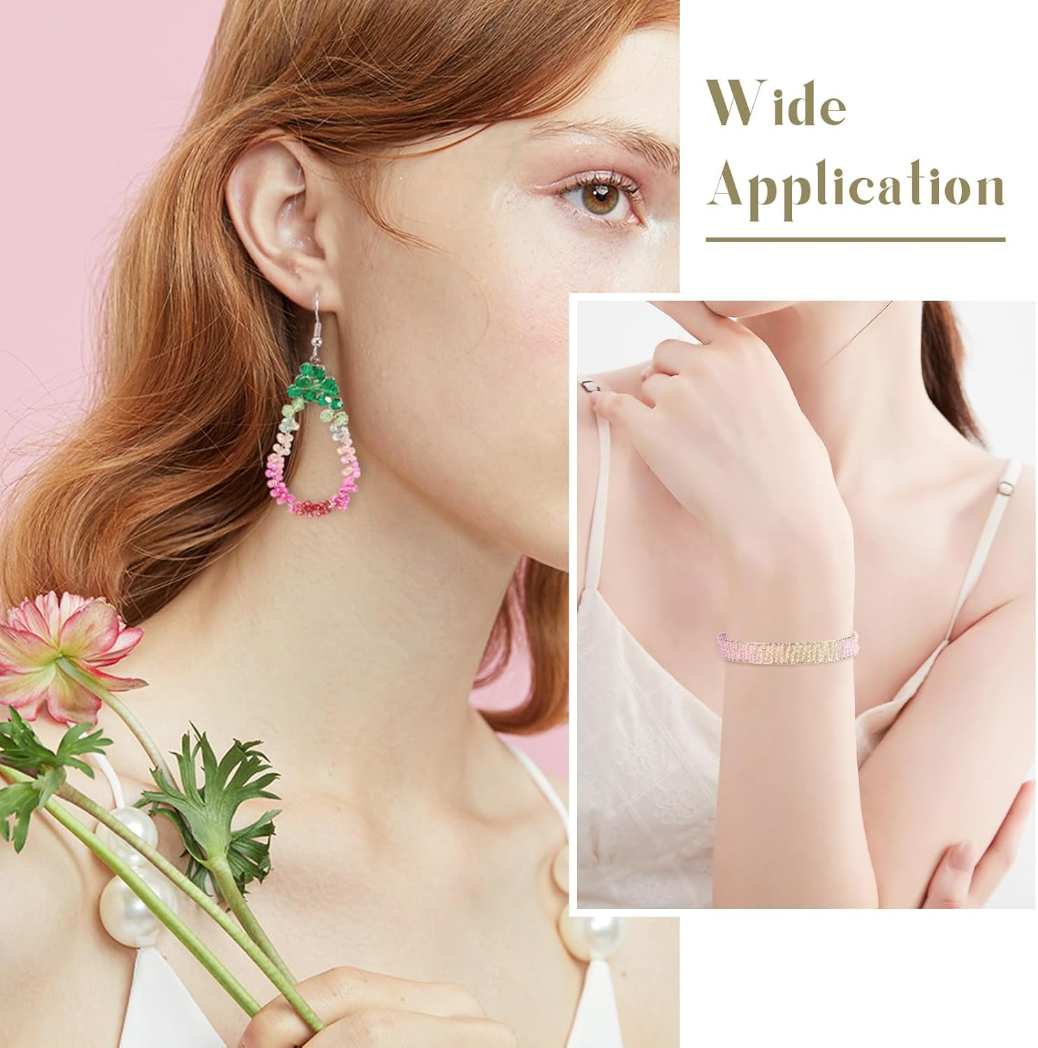 Cheriswelry 2mm Gradient Faceted Glass Beads Strands 20 Colors Transparent Crystal Round Spacer Beads for DIY Crafts Jewelry Making (20 Strands, About 3720Pcs) - Image 5