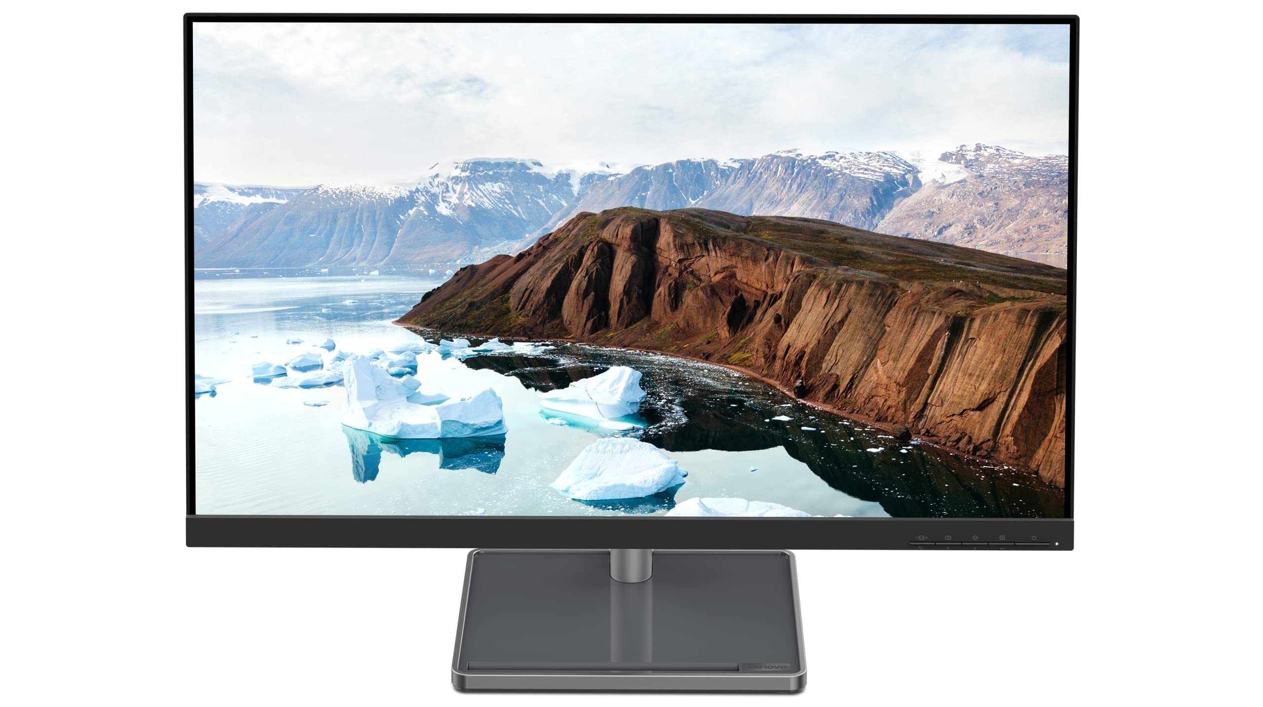 Lenovo L27m-30 Monitor 27" FHD IPS (1920x1080), 75 Hz, 4 ms, AMD FreeSync, HDMI+VGA+USB-C, HUB USB, Microfono e Altoparlanti integrati, Regolabile (Pivot), Base in Metallo, Eyesafe - Webcam inclusa