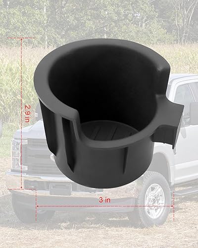 Miniatura 6 de Inserto para portavasos lateral izquierdo de repuesto BC3Z-2813562-DA compatible con Ford Super Duty 2011-2019, 1 paquete