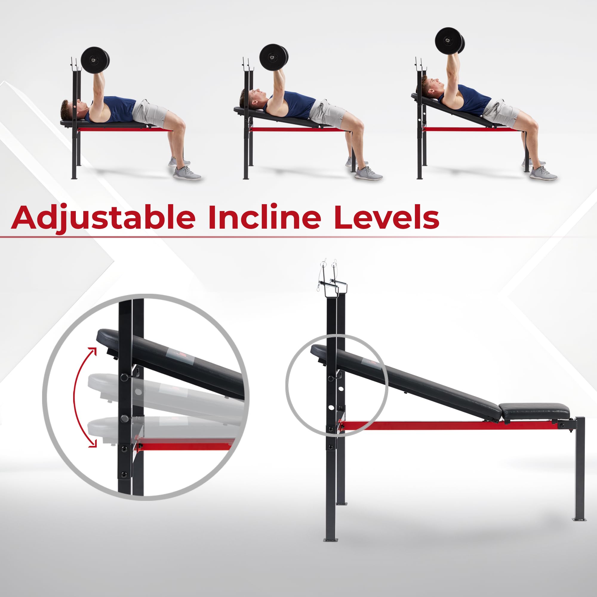 Weight Bench & Squat Rack for Strength Training