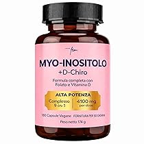 Myo Inositolo e D-Chiro Inositolo Integratore 4100mg – Capsule Vegane – Supporto Metabolico, Equilibrio Ormonale e Benessere Psicologico – 9-in-1, Folato 5-MTHF, Cromo, Zinco, Vitamine B6, B12 e D3