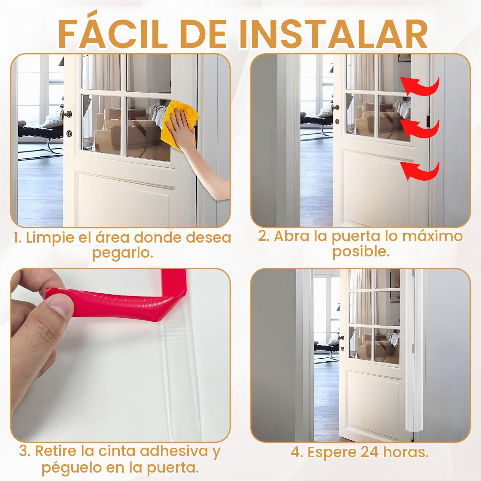 Protector Puertas Bebe, Autoadhesivo Protector Puertas Niños Dedos 17x120CM Protectores de Pellizco de Puerta Transparente Protectores Puertas Bebe para Bebés Niños Escuela Hogar, 1 Piezas