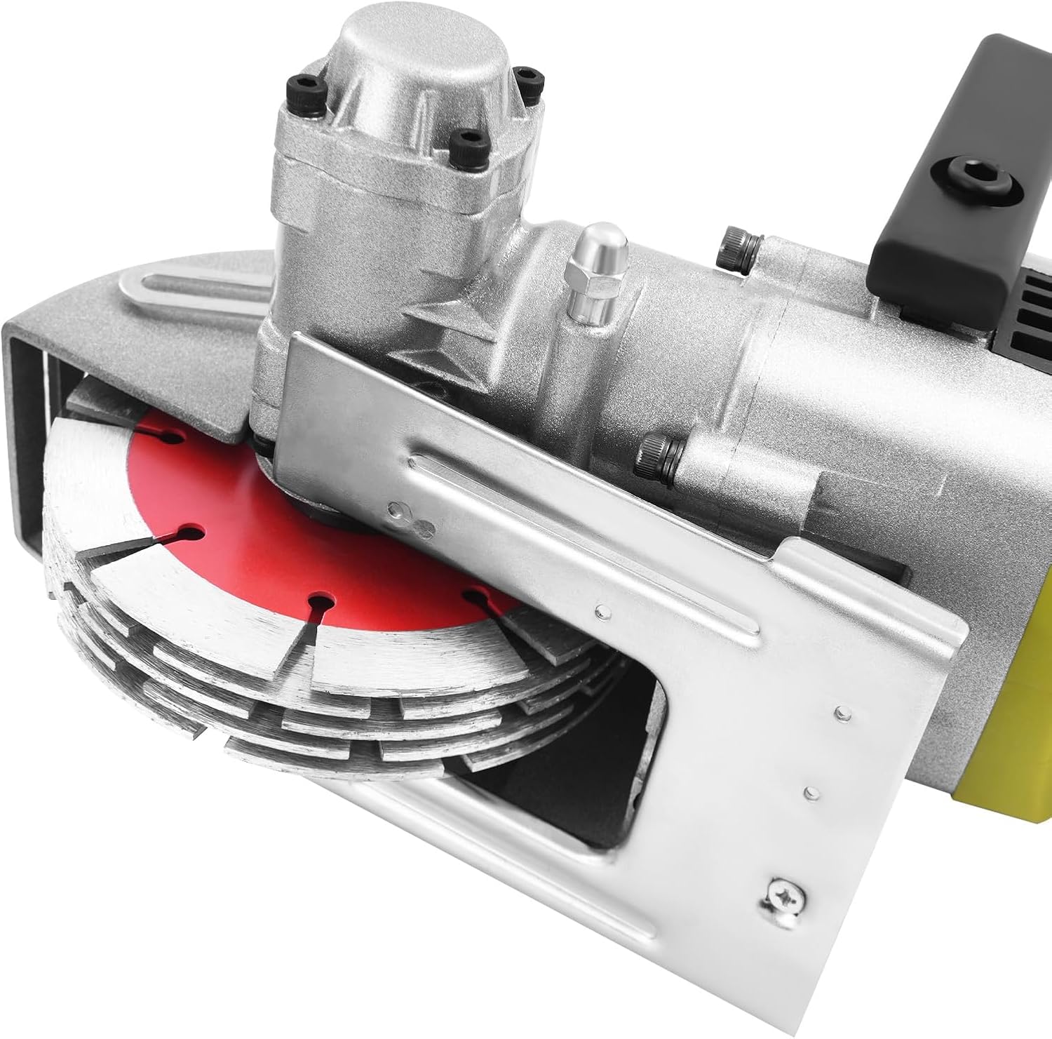 Wall Chaser - Cortador resistente de 4000 W, profundidad ajustable, corte sin polvo, 5 cuchillas extraíbles, mango doble, funda portátil para suelos de hormigón y ladrillo