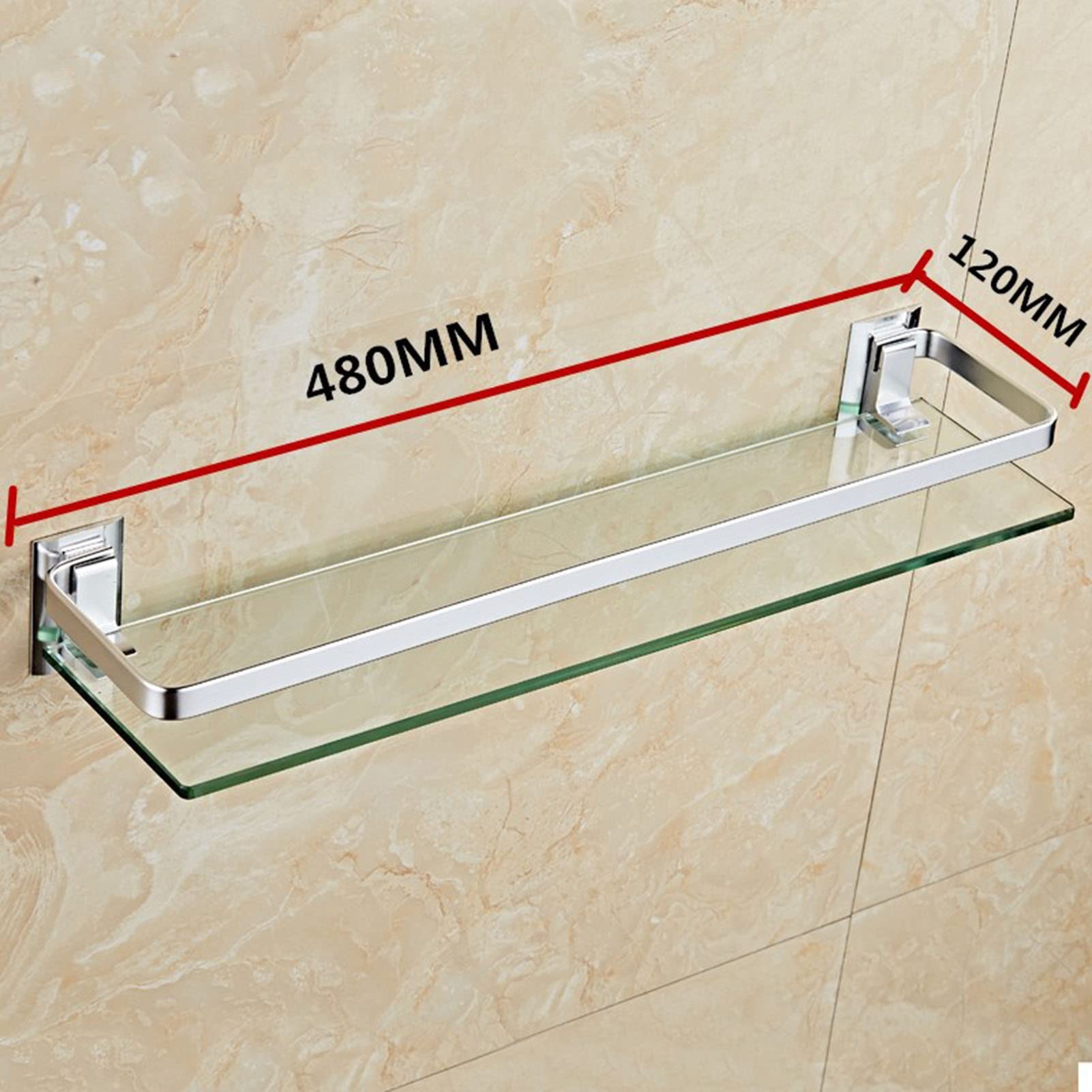Estante De Ducha, Estante De Esquina para Baño, Estante De Ducha para Baño, Estante De Baño De Aluminio Montado En La Pared, Estante De Almacenamiento Frontal C(48 Cm)