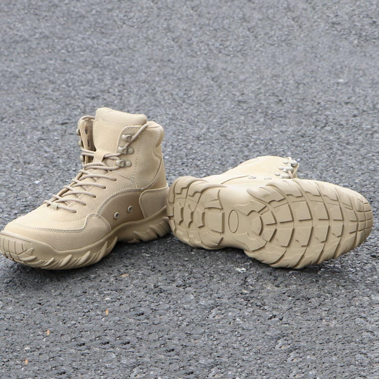 Zapatos tácticos de caña media para hombre, botas de combate para la nieve en invierno, zapatillas de deporte para trabajo vuelo, botas senderismo impermeables para el desierto al aire libre