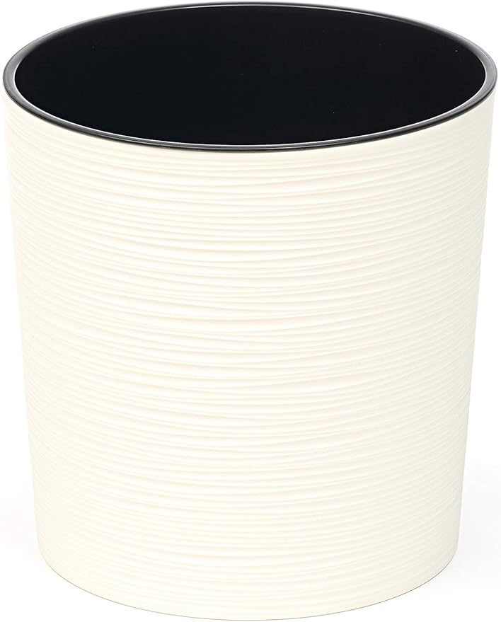 HappyFlower Blumentopf Pflanzkübel inkl. Einsatz rund MeißelOptik