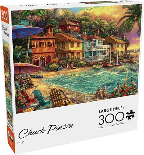 Miniatura 3 de Buffalo Games - Chuck Pinson - Island Time - Rompecabezas de 300 piezas grandes para adultos, rompecabezas desafiante perfecto para noches de juego