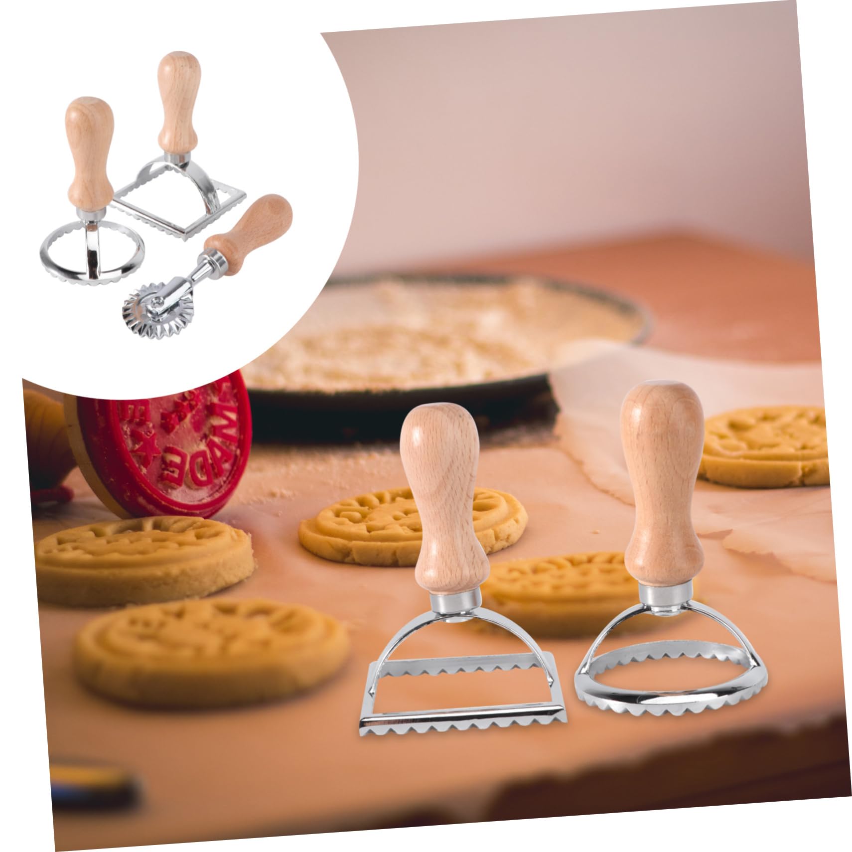 Alipis 6pezzi Per Biscotti Tagliapasta Per Dolci e Ravioli Rotella Utensili Pratici Per Creatività