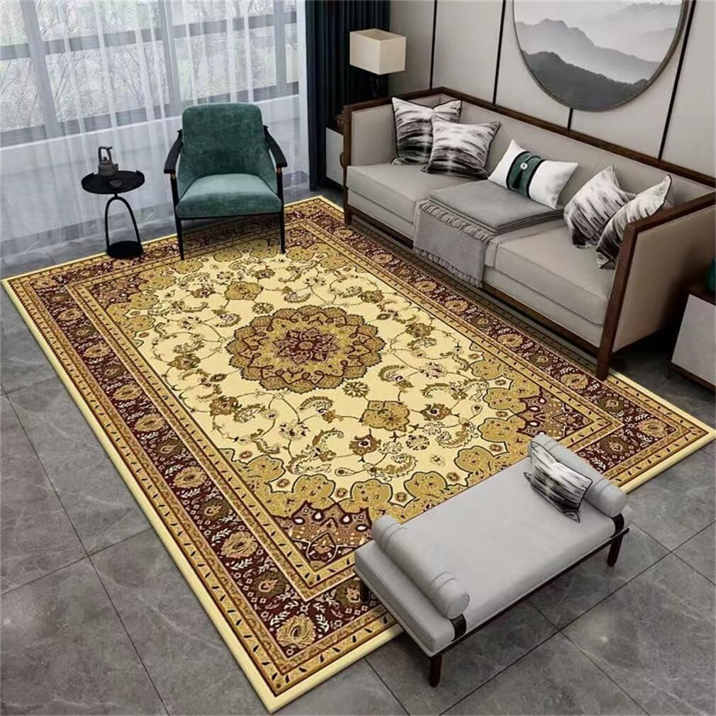Tapis enfant chambre lavable et antidérapant jaune 60x110 pour un espace de jeu cocooning