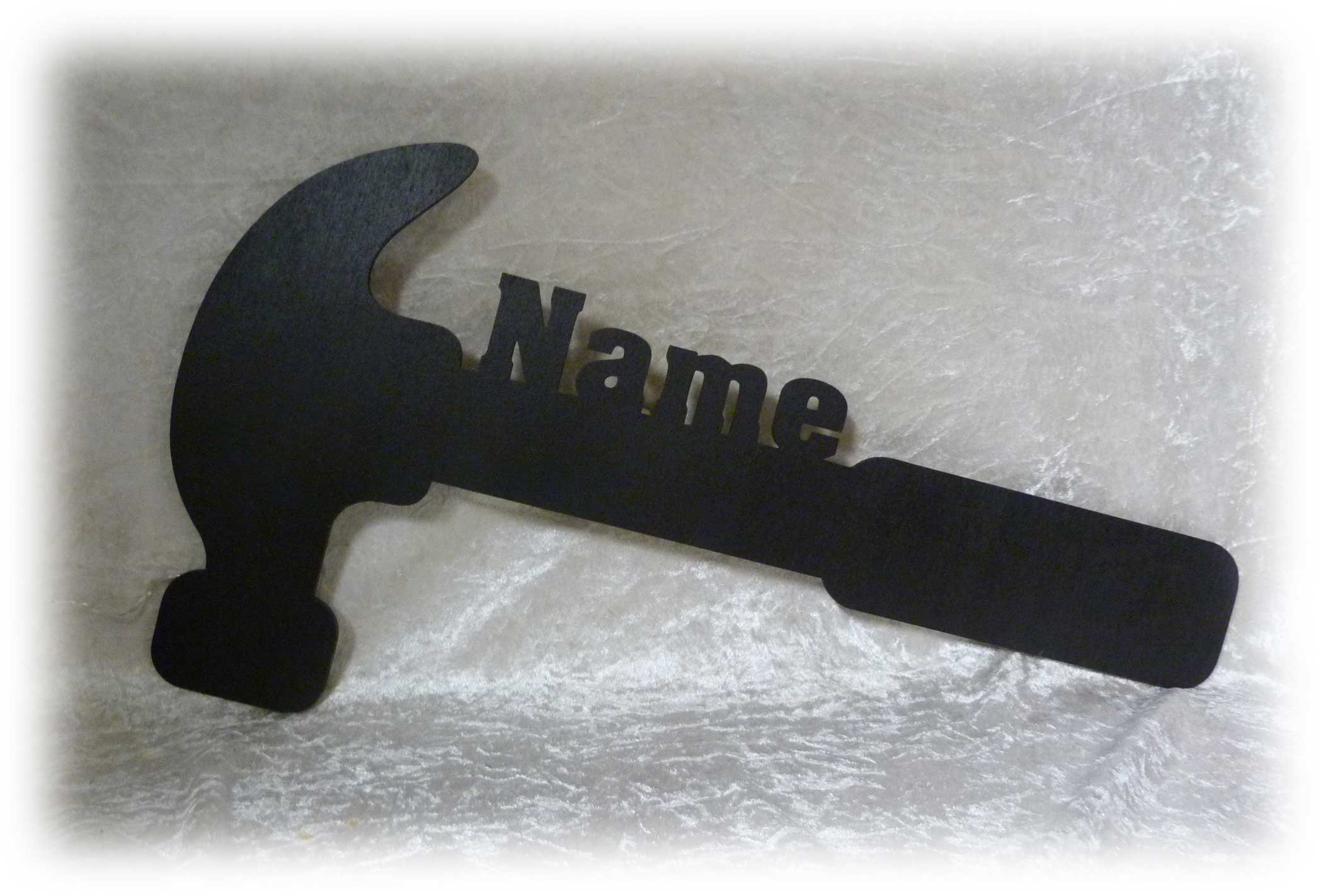 Schlummerlicht24 3d Led Nachtlicht "Zimmermann Dachdecker Hammer" mit Name für Väter Vater, witzige Mann Männer Geschenke für Handwerker, Heimwerker als personalisierte Deko Lampe