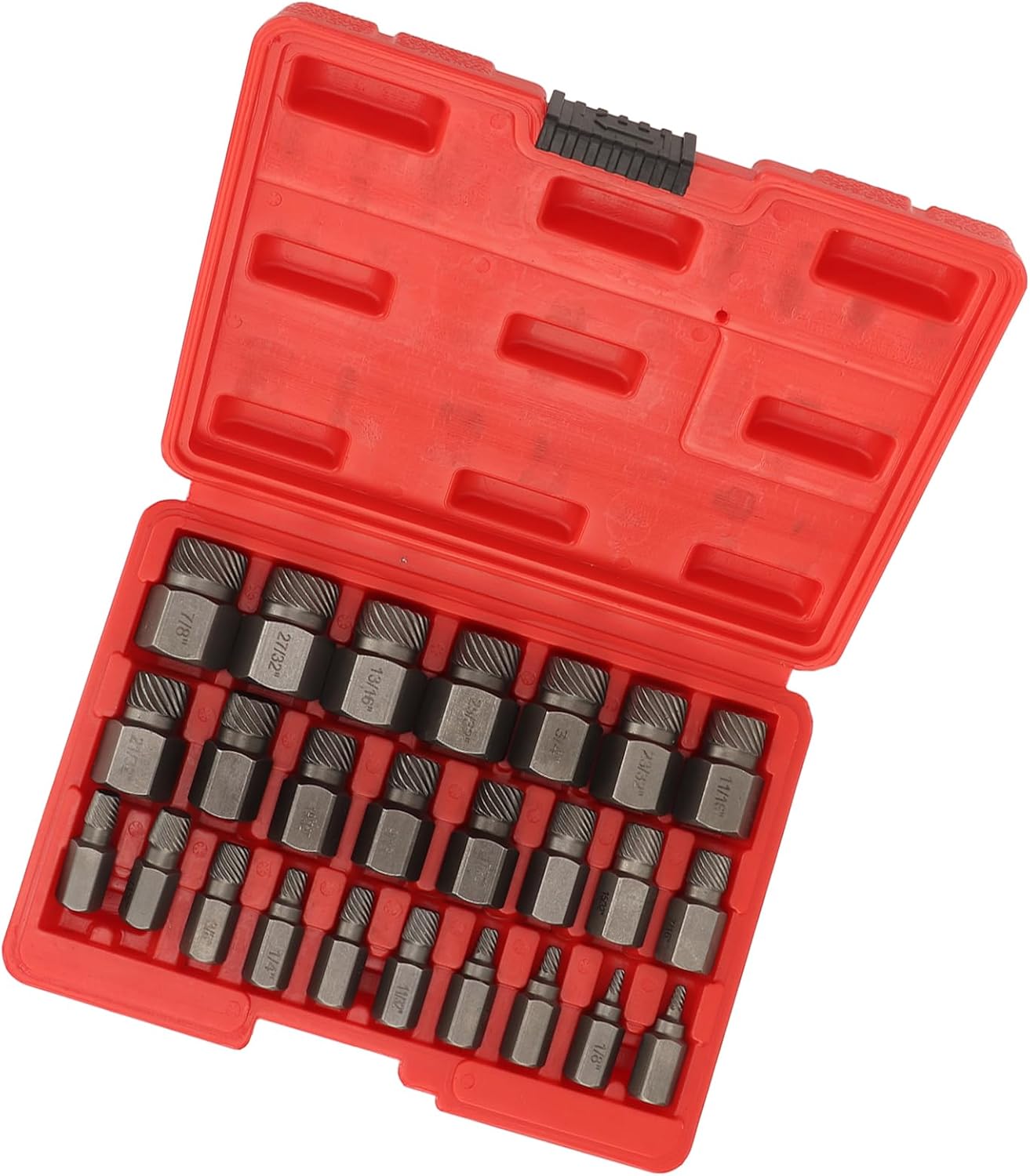 25PCS Screw Extractor Set, Bolt Remover Kit, Multi Spline Easy Out Bolt Extractor for Power and Hand Tools, Steel Studs Remover Set for Automotive and DIY