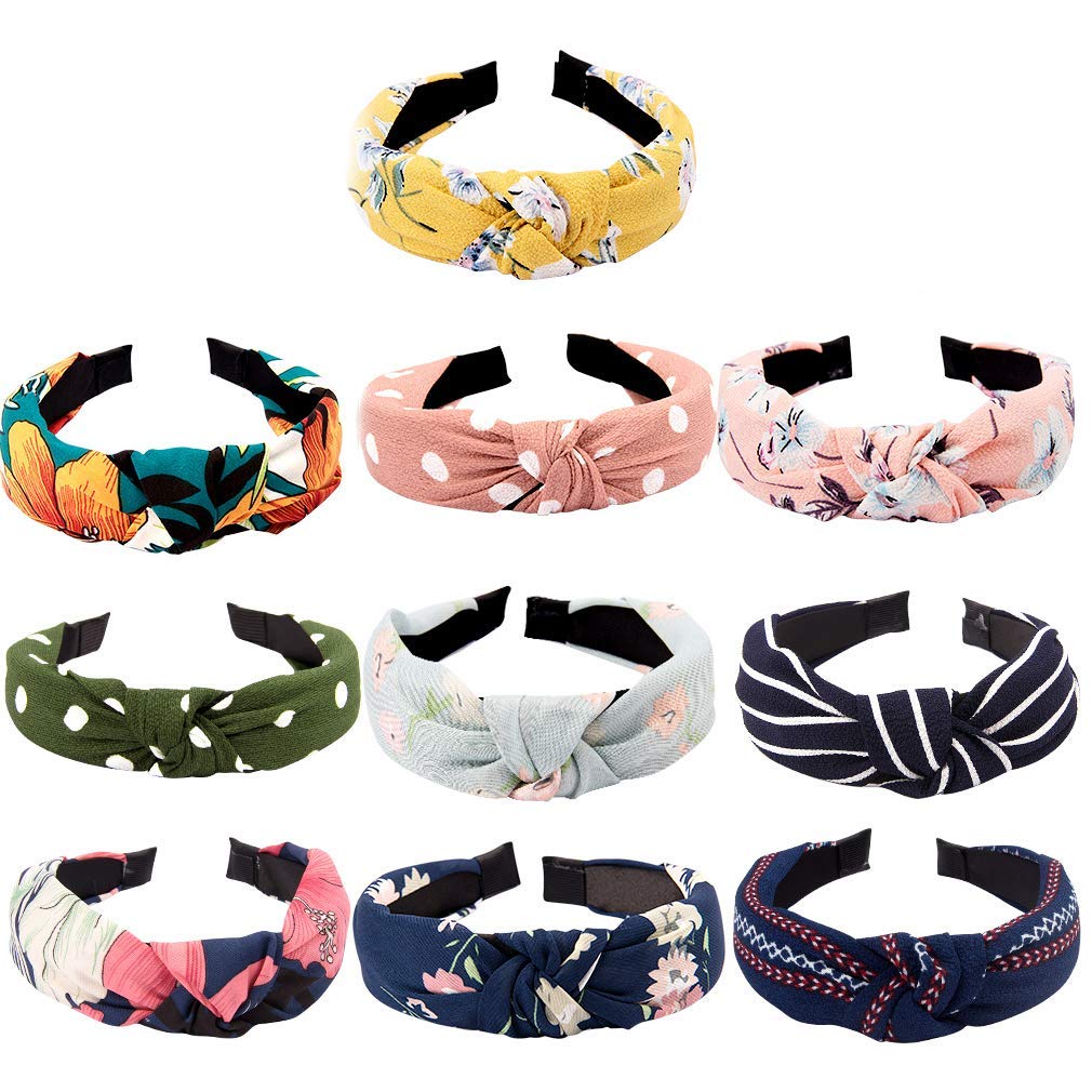 BirdBlaze 10pcs Flower Printed Wide Fabric Knotted Headbands for Girls And Women (Multicolor) (B0CJMCZY5Q) Amazon Price History, Amazon Price Tracker