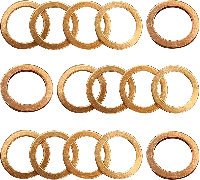 Junta de cobre para bujão de dreno de óleo GolTHd 14 mm para Mercedes/Smart – Pacote com 15 unidades