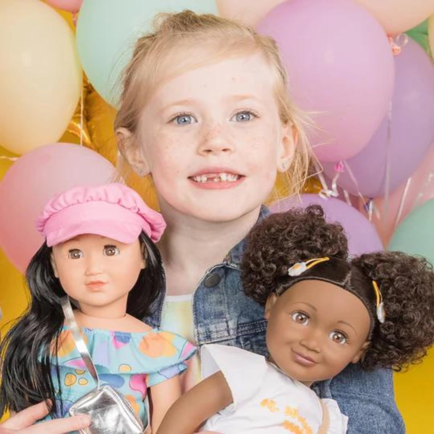 Adora Amazing Girls 18" Realistic Doll - Emma Sparkles With Changeable Outfit & Movable Body, Gift For Kids 6+